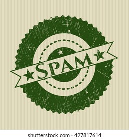 Spam rubber stamp with grunge texture
