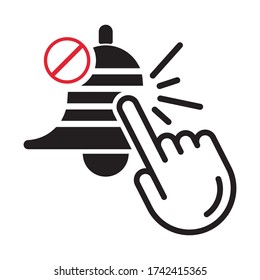 Spam / unsubscribe message / mail notification - flat icon for the apps or website