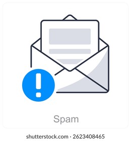 Spam vector icon concept design