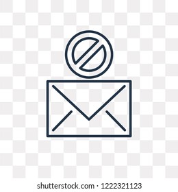 Spam vector outline icon isolated on transparent background, high quality linear Spam transparency concept can be used web and mobile