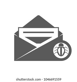 spam virus in mail icon