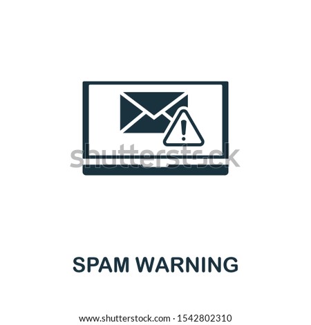 Spam Warning icon vector illustration. Creative sign from gdpr icons collection. Filled flat Spam Warning icon for computer and mobile. Symbol, logo vector graphics.