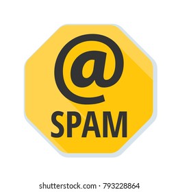 Spam Warning Sign illustration