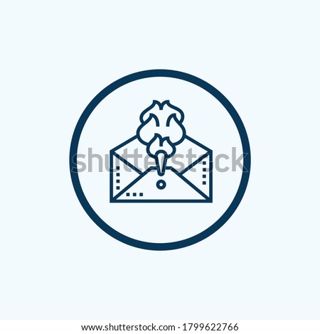Spam Warning vector icon symbol. Creative sign from icon collection. Filled flat Spam Warning icon for computer and mobile