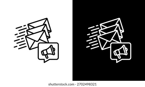 Diseño de conjunto de iconos blancos de spam