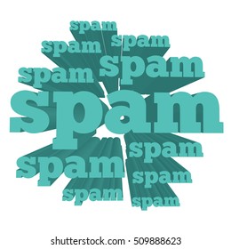Spam word cloud. EPS 10 vector.