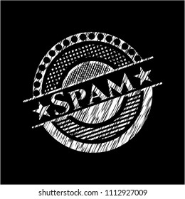Spam written with chalkboard texture