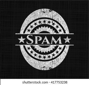 Spam written with chalkboard texture