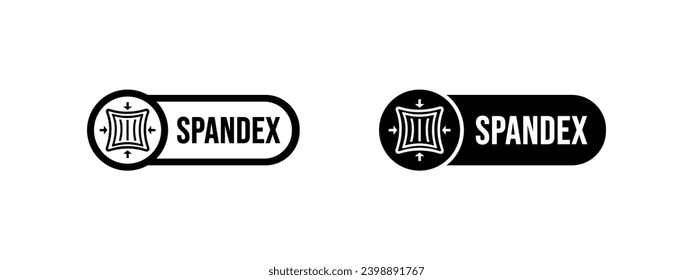Spandex cloth label or Spandex label vector isolated. Simple spandex textile icon for apps, websites, print design, element design, and more about spandex cloth.