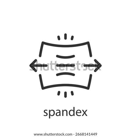 Spandex, linear icon. Stretch fabric material. Line with editable stroke.
