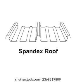 Spandex metal roof icon vector illustration design