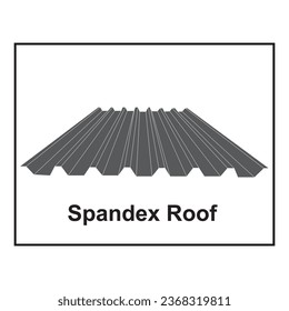 Spandex metal roof icon vector illustration design