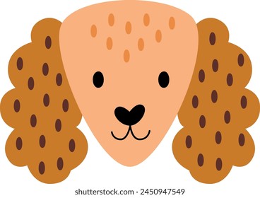 Ilustración vectorial de cara de perro Spaniel