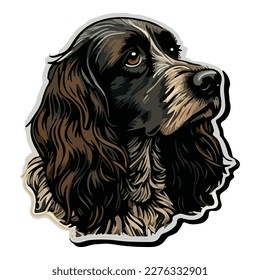 Spaniel Flat Icon Isolated On White Background