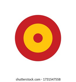 Spanish Air Force Roundel. Military Symbol. Vector Illustration