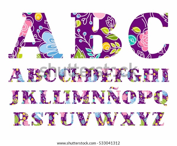 Spanish Alphabet Colors Vector Font Capital Stock Vector (Royalty Free ...