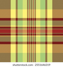 Spanish background fabric seamless, tailor pattern check texture. Amazing textile vector plaid tartan in red and green colors palette.