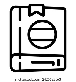 Spanish book icon outline vector. Culture skill. Online program