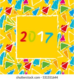 Spanish Calendar 2017. Barcelona pattern. Vector pattern.