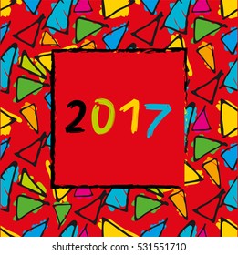 Spanish Calendar 2017. Barcelona pattern. Vector pattern.