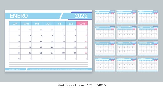 156 2022 Calendario Images, Stock Photos & Vectors 