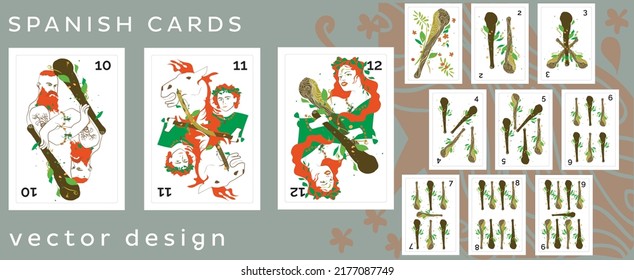 Spanisches Kartenspiel, Vektordesign
