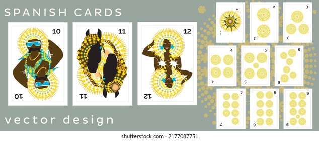 Spanish cards game vector design