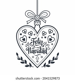 Spanish Christmas Navidad Christmas in Spain Feliz Navidad in different languages in Spain, Mexico, Colombia, Argentina, Peru, Venezuela, Cuba, Nicaragua Feliz Navidad lettering in vintage style