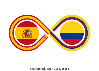 Spanish And Colombian Spanish Language Translation Icon. Vector Illustration Isolated On White Background