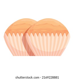Spanish cupcake icon cartoon vector. Cuisine food. Dish bar
