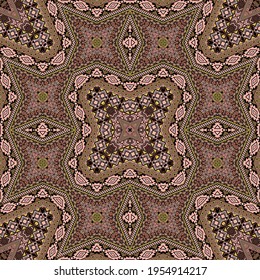 Spanish endless ornament vector design. Modern geometric texture. Scarf print in ethnic style. Patchwork motifs in african style.