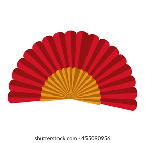 spanish fan isolated icon design, vector illustration  graphic 