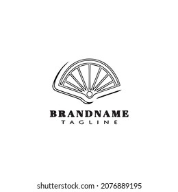 spanish fan logo cartoon icon design template black modern isolated vector illustration