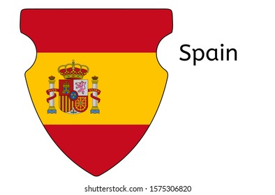 Spanish flag icon, Spain country flag vector illustration