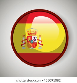 Spanish flag isolated icon design, vector illustration  graphic 