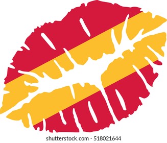 Spanish flag kiss