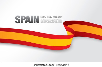 Spanish flag on a white background