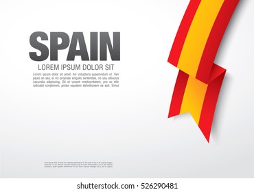 Spanish flag on a white background