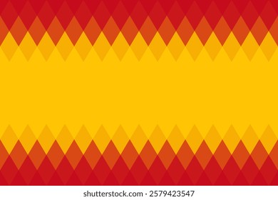 Spanish flag rhombus or diamond shape pattern background vector illustration.