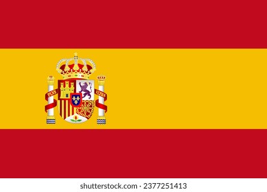 Spanische Flagge, Vektor 10 eps.