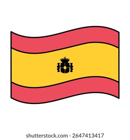 spanish flag vector icon element illustration 