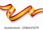 Spanish flag wavy abstract background. Vector illustration.