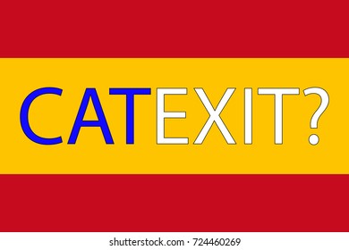 Spanish flag with the words CATEXIT