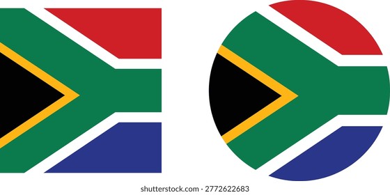 Spanish flags in various shapes on white background