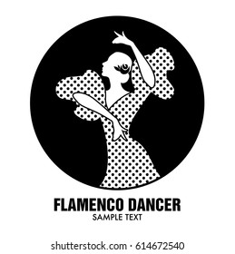 Spanish flamenco dancer. Vector Illustration