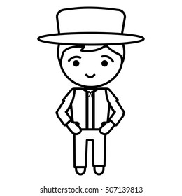 Spanish flamenco man avatar vector illustration design