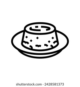spanish flan spanish cuisine line icon vector. spanish flan spanish cuisine sign. isolated contour symbol black illustration