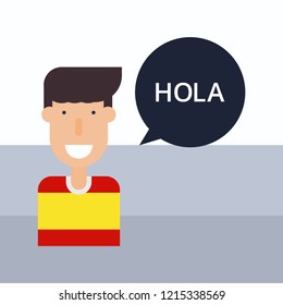 Spanish flat design illustration