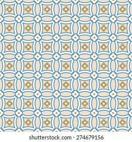 spanish flower tile pattern. seamless vector background. each detail in separate layer, easy to change.