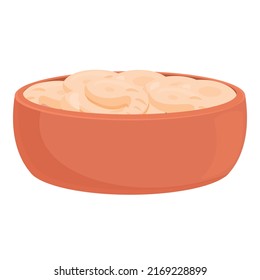Spanish food bowl icon cartoon vector. Spain cuisine. Paella tapas